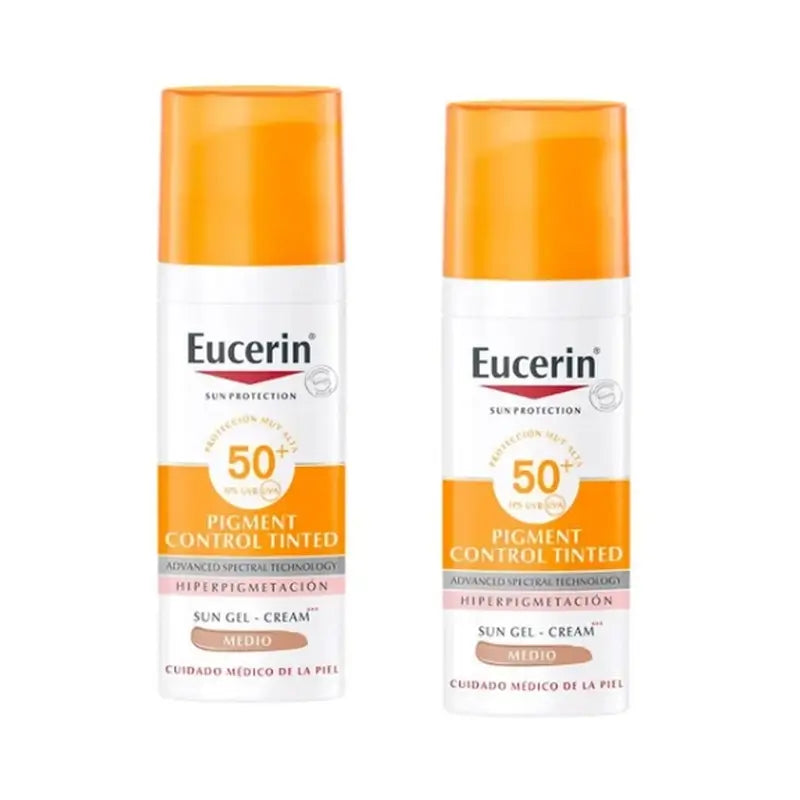 Eucerin Solar Pigment Control Tinted SPF50+ Medium Tone 50ml, 2x50ml