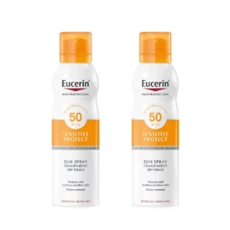 Eucerin Eucerin Dry Touch Clear Sun Spray SPF50+, 2x200 ml