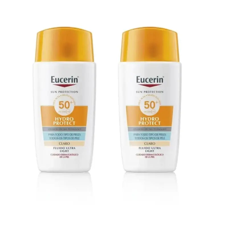 Eucerin Sun Face Hydro Protect Fluid SPF50+Tinted Light, 2x50 ml