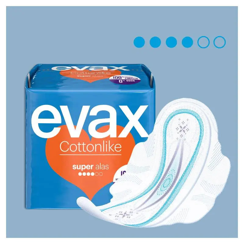 Evax Cottonlike Super Pads with Wings 12 Units