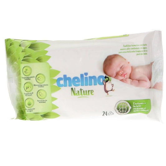 Chelino Nature Baby Diaper Wipes , 24 pcs.