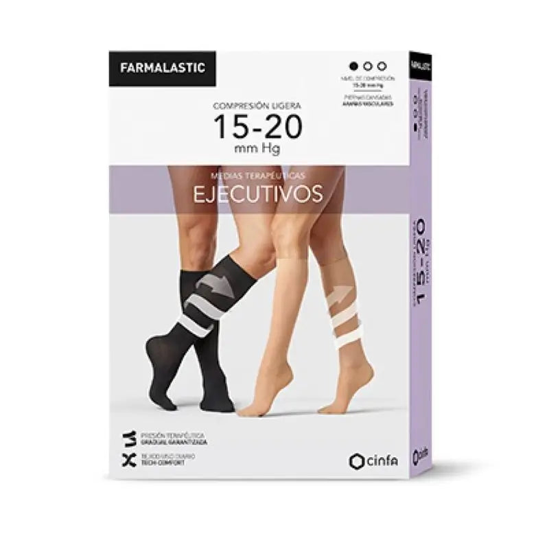 Farmalastic Women's Executive Sock Black Size L