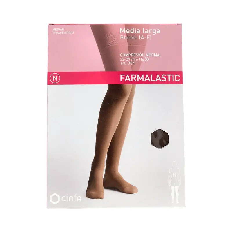 Farmalastic Long Pantyhose Compression Normal Compression Cappuccino, Size XL