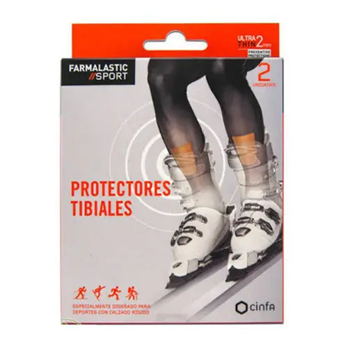 Farmalastic Sport Tibial Protector Pads, 2 Units