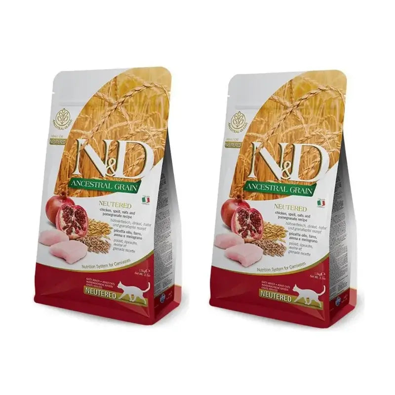 Farmina N&D Cat Ancestral Neutered Chicken 5Kg, Cat Food, Pack Of 2