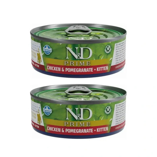 Farmina N&D Cat Kitten Prime Chicken Pomegranate Box 30X70Gr, Pack Of 2