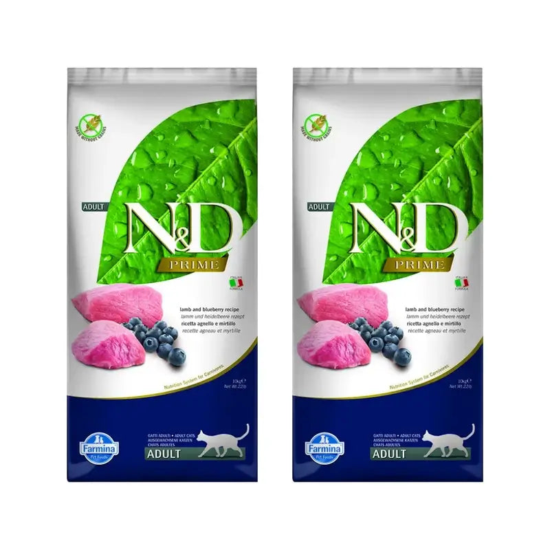Farmina N&D Cat Prime Lamb 10Kg, Cat Food, Pack Of 2