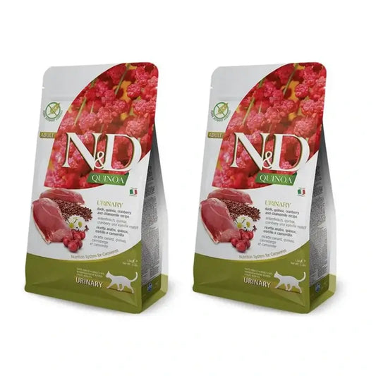 Farmina N&D Cat Quinoa Urinary Urinary Duck 5Kg, Cat Food, Pack Of 2