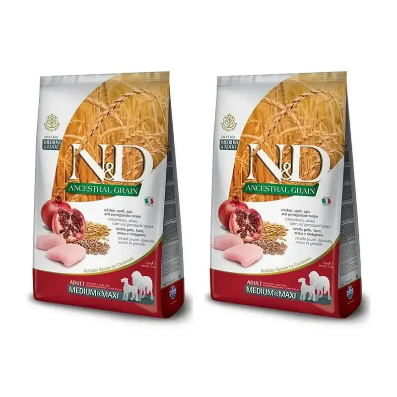 Farmina N&D Dog Ancestral Medium Maxi Chicken 12Kg , Dog Food, Pack Of 2