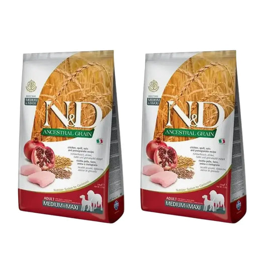 Farmina N&D Dog Ancestral Senior Medium Maxi 12Kg, Dog Food, Pack Of 2