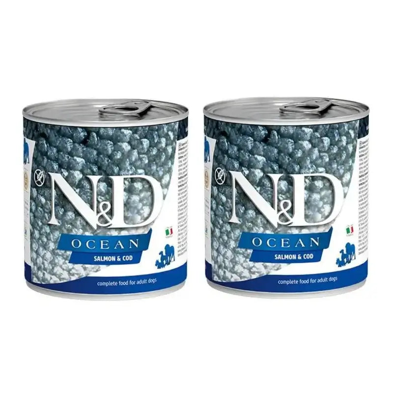 Farmina N&D Dog Ocean Ocean Salmon Codfish Box 6X285Gr, Wet Dog Food, Pack Of 2