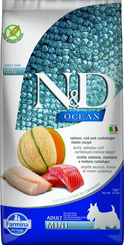 Buy Farmina N&D Dog Ocean Salmon Codfish Mini 7Kg, dog food at the