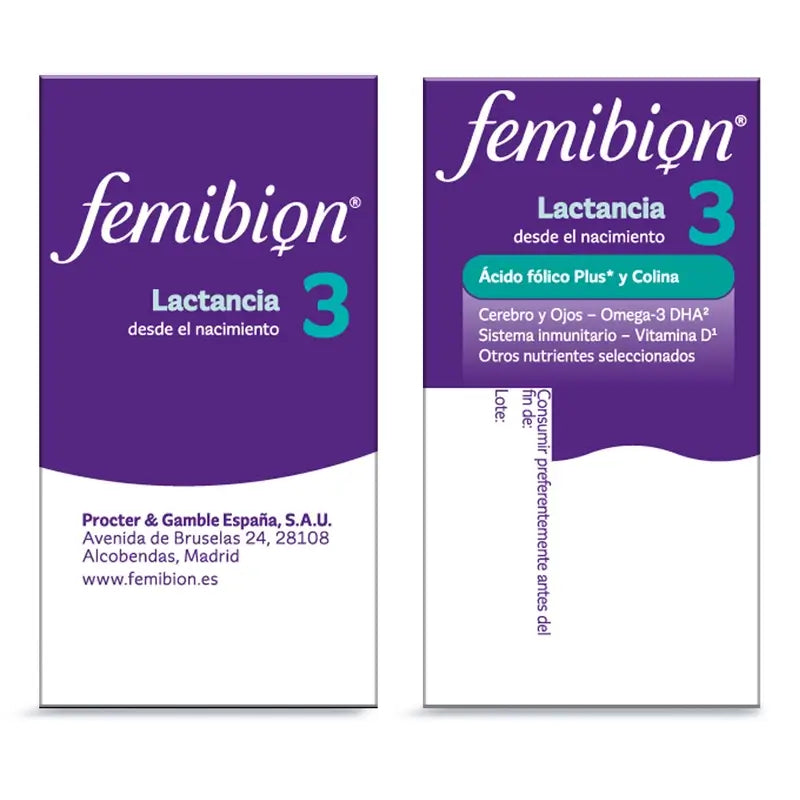 Femibion 3 Lactation Pregnancy with Folic Acid and Vitamins, 2 x 28 Tablets