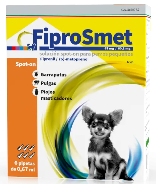 Fiprosmet Small Dogs 6 Pipettes 0,67 ml
