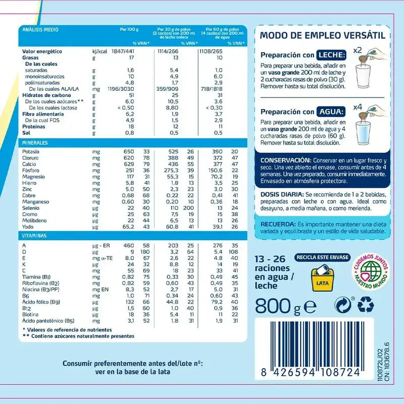 FontActiv Forte Chocolate, 800 g