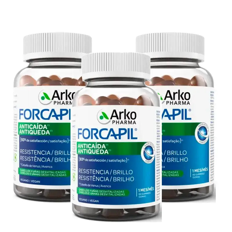 Forcapil Anti-Hair Loss, Pack 3 x 60 Gummy Candies