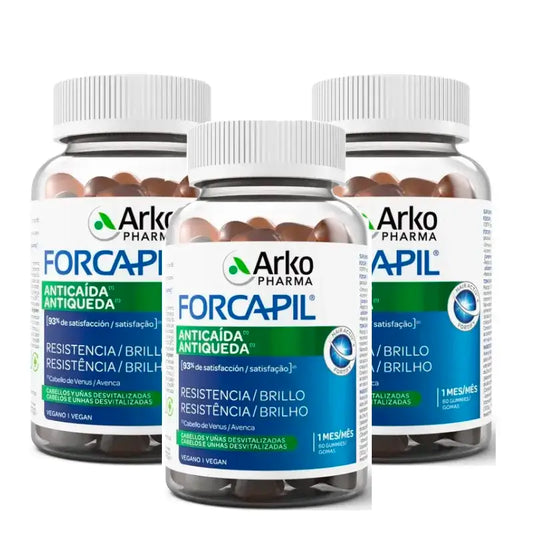 Forcapil Anti-Hair Loss, Pack 3 x 60 Gummy Candies
