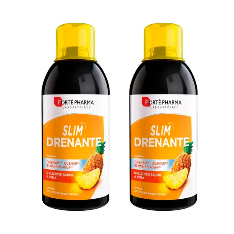 Forté Pharma Duplo Turboslim Drainage Pineapple Flavour 2 x 500 ml