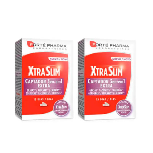 Forté Pharma Duplo Xtraslim Captador 3 In 1, 2 x 60 capsules