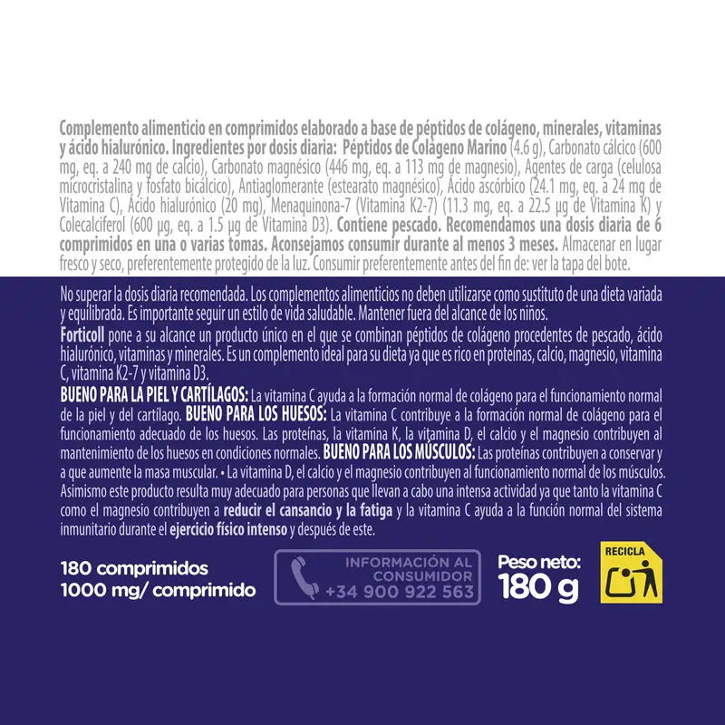 Forticoll Marine Collagen 180 tablets