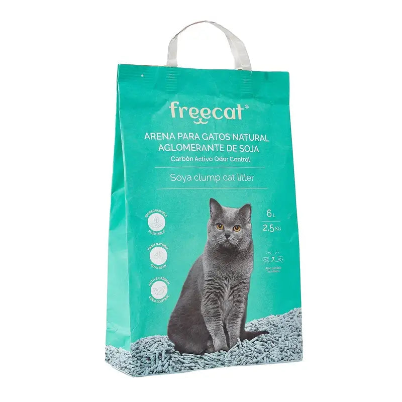 Freedog Natural Clumping Cat Litter Soya Coal, 6 litres