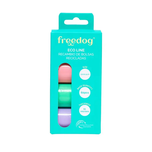 Freedog Eco Refill Bags 15 Bags/Roll Pastel Colour