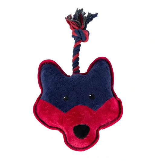 Freedog Tough Fox Toy With Sound And Rope 21X34Cm
