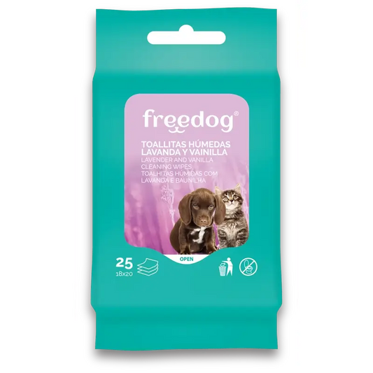 Freedog Wet Wipes Lav/Vain Pocket 25 Ud 18X20Cm