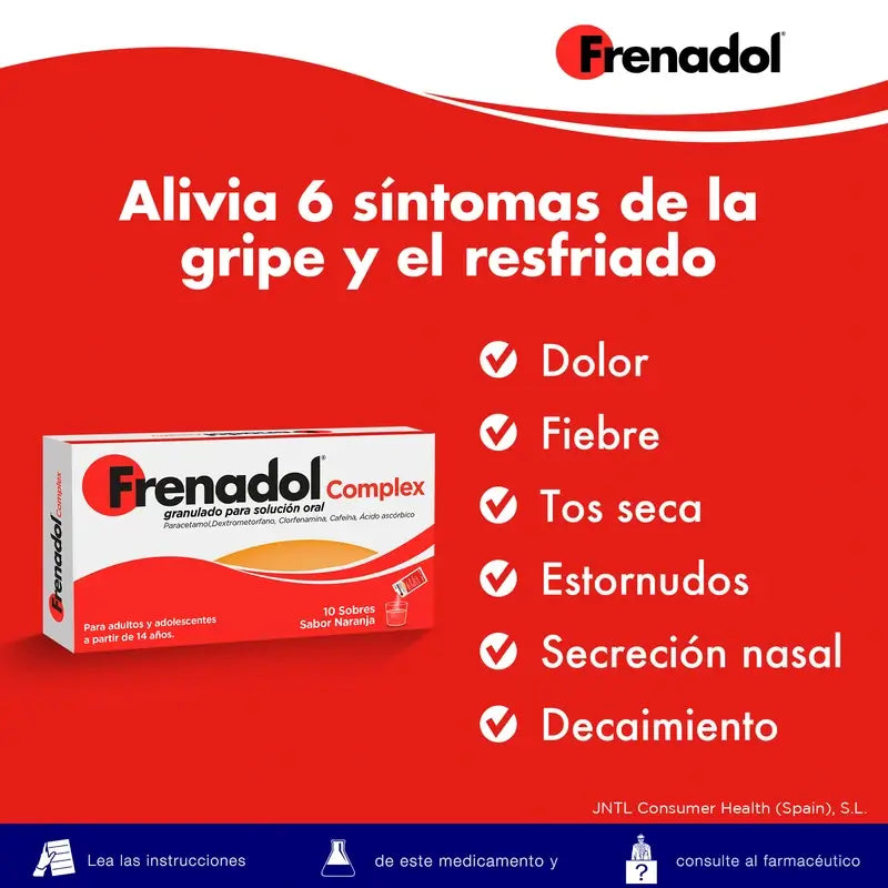 FRENADOL® Flu Relief Complex, Oral Use, 10 Sachets