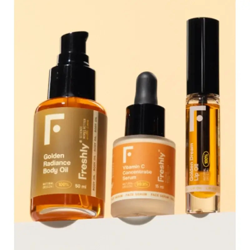 Freshly Body Oil, Lip Oil & Serum Chest, 3 pieces