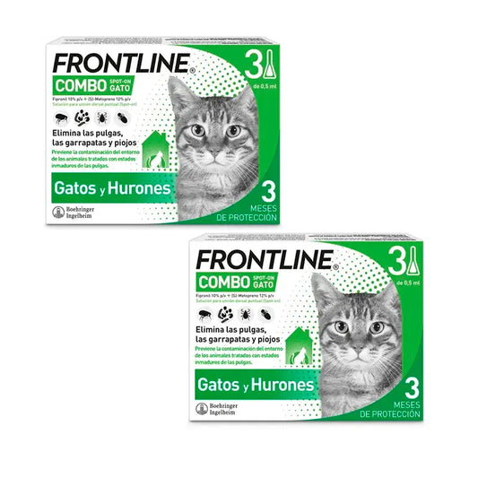Frontline Combo Cats & Ferrets, Pack 2 x 3 Pipettes x 0,5 ml