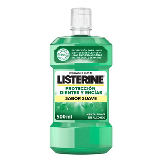 Listerine Mouthwash Tooth and Gum Protection Mild Mint Alcohol-Free 500 ml