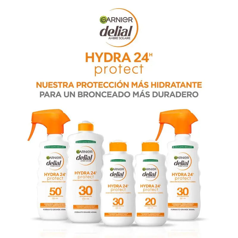 Garnier Delial Delial Protective Milk Spf 50+ Hydra 24 Protect, Water Resistant & Moisturising Formula With Shea Butter