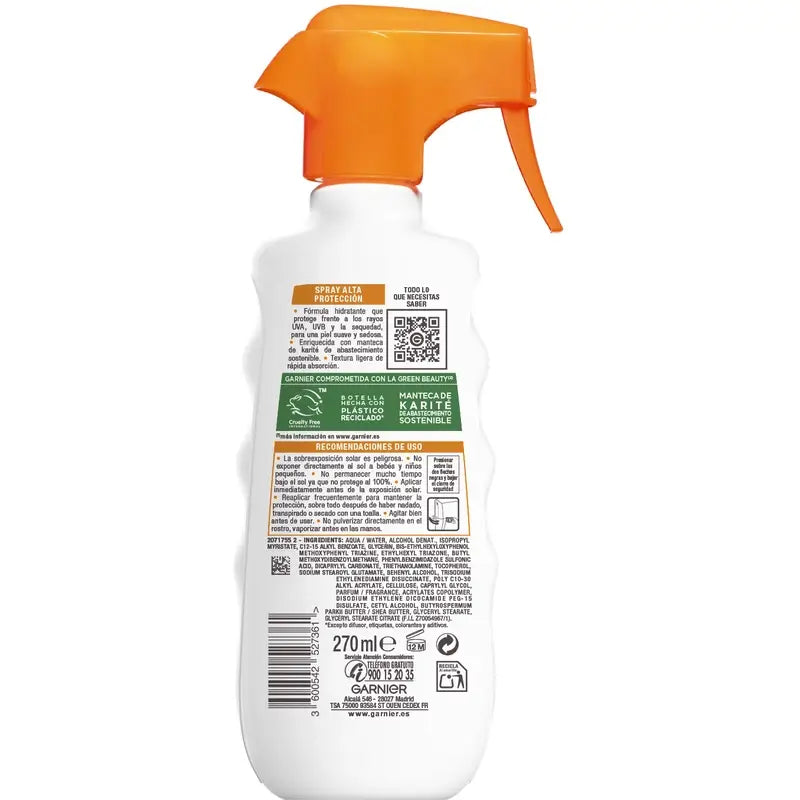 Garnier Delial Protective Spray Spf 50+ Hydra 24H Protect , 270 ml