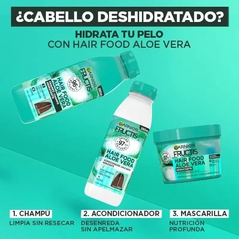 GarnierFructis Hair Food Aloe Vera 3 In 1 Moisturising Mask 400 Ml For Dehydrated Hair