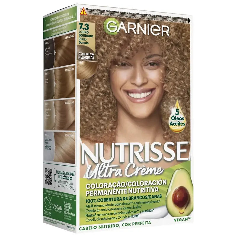 Garnier Nutrisse Golden Blonde Permanent Colour Shade 7,3 , 160 ml