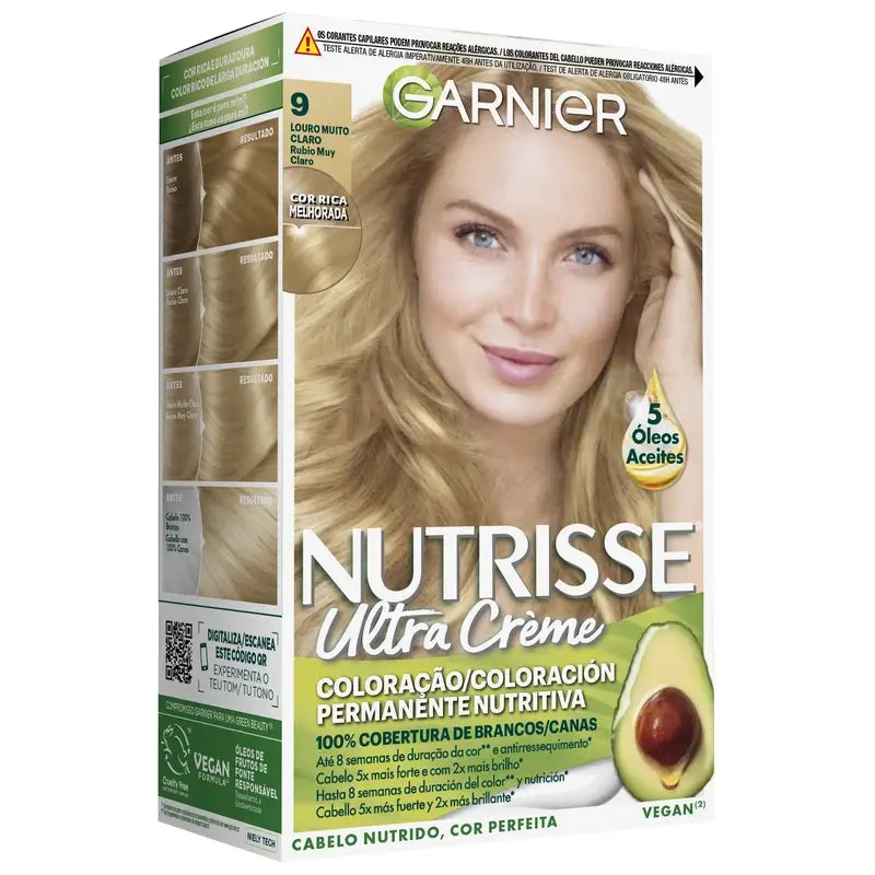 Garnier Nutrisse Very Light Blonde Permanent Colour No. 9 , 160 ml