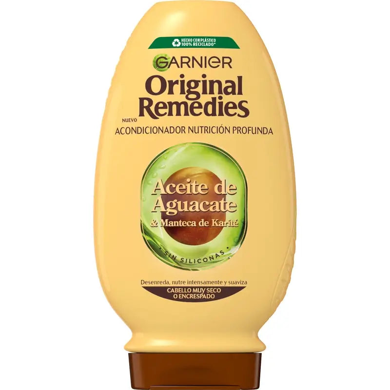 Garnier Original Remedies Avocado Oil & Shea Butter Conditioner For Unruly & Frizzy Hair 250ml