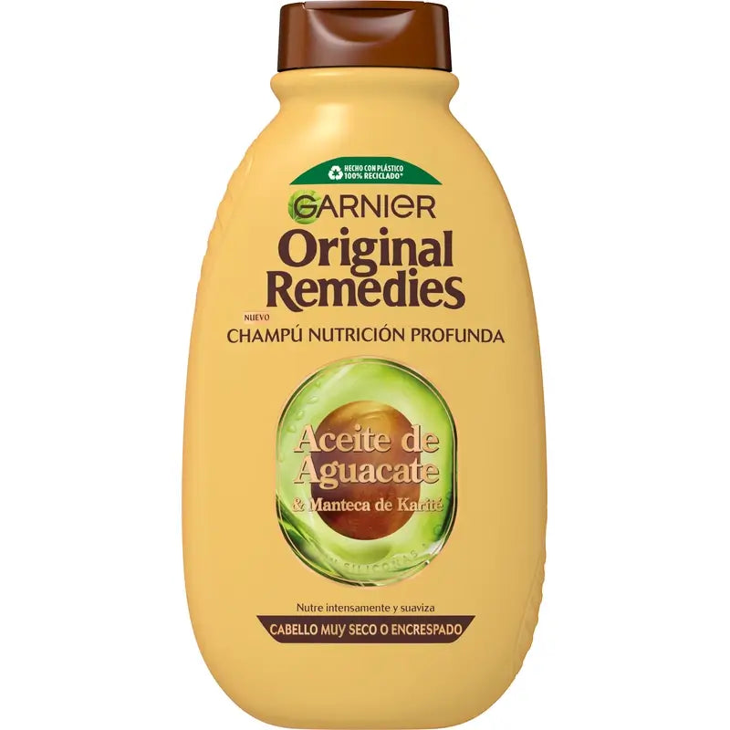 Garnier Original Remedies Avocado Oil & Shea Butter Shampoo For Unruly & Frizzy Hair 300 Ml