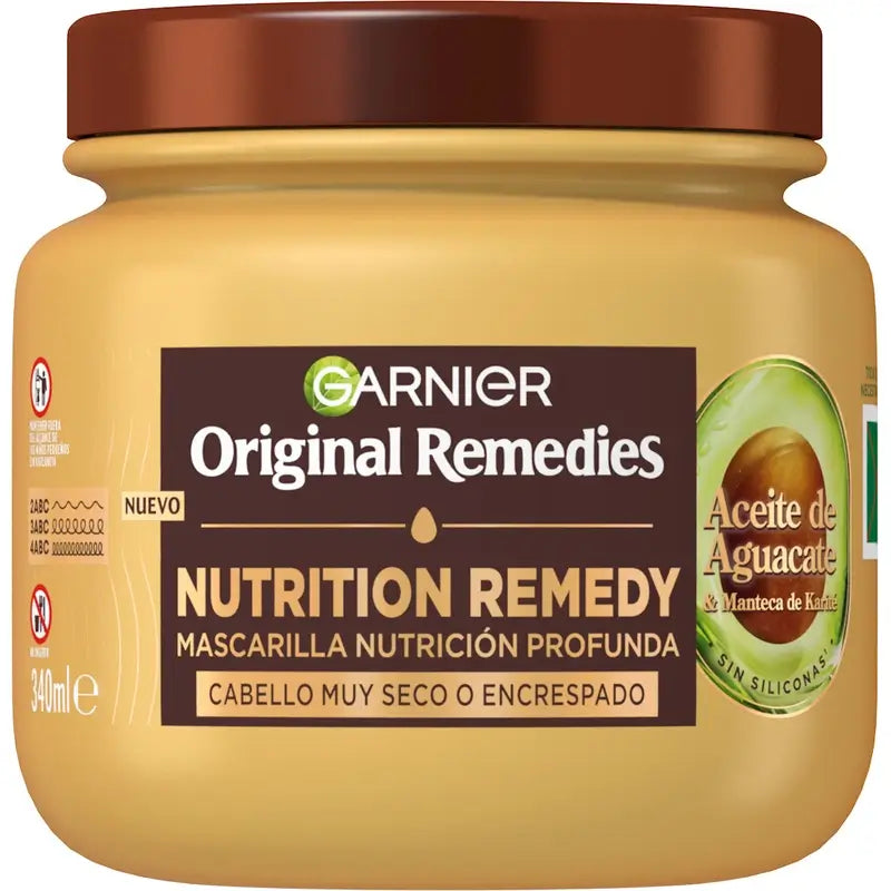 Garnier Original Remedies Ultra Nourishing Hair Remedy Mask with Avocado Oil and Shea Butter, 340Ml