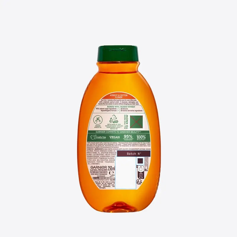 Garnier Original Remedies Ultra Gentle Shampoo 2 In 1 Hypoallergenic Apricot , 250 ml