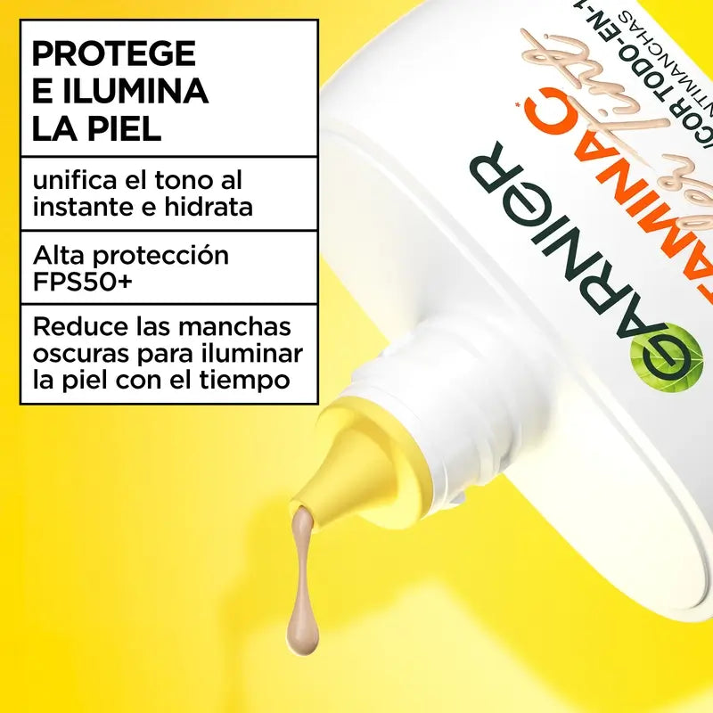 Garnier Uv Daily Protection Vitamin C Wonder Tint Spf50+, Medium Tone , 40 ml