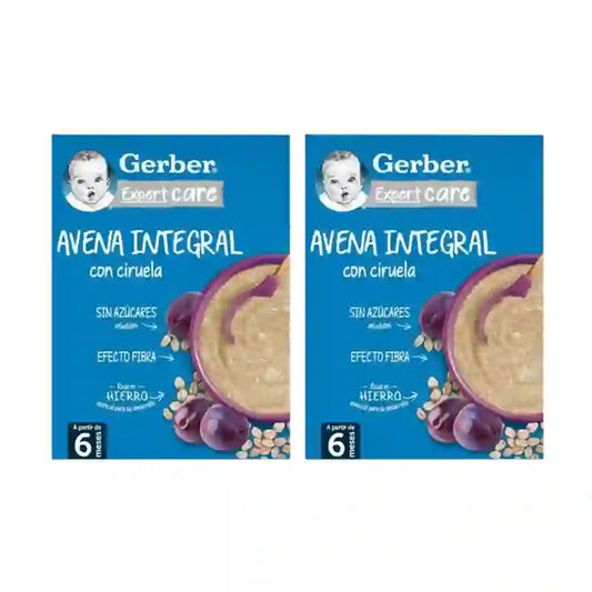 Gerber Porridge Oatmeal & Plum, 2X250 Gr