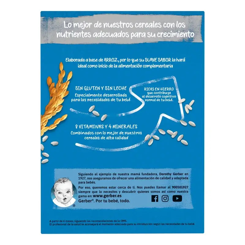 GERBER Gluten Free Rice Cereal Cream 250g