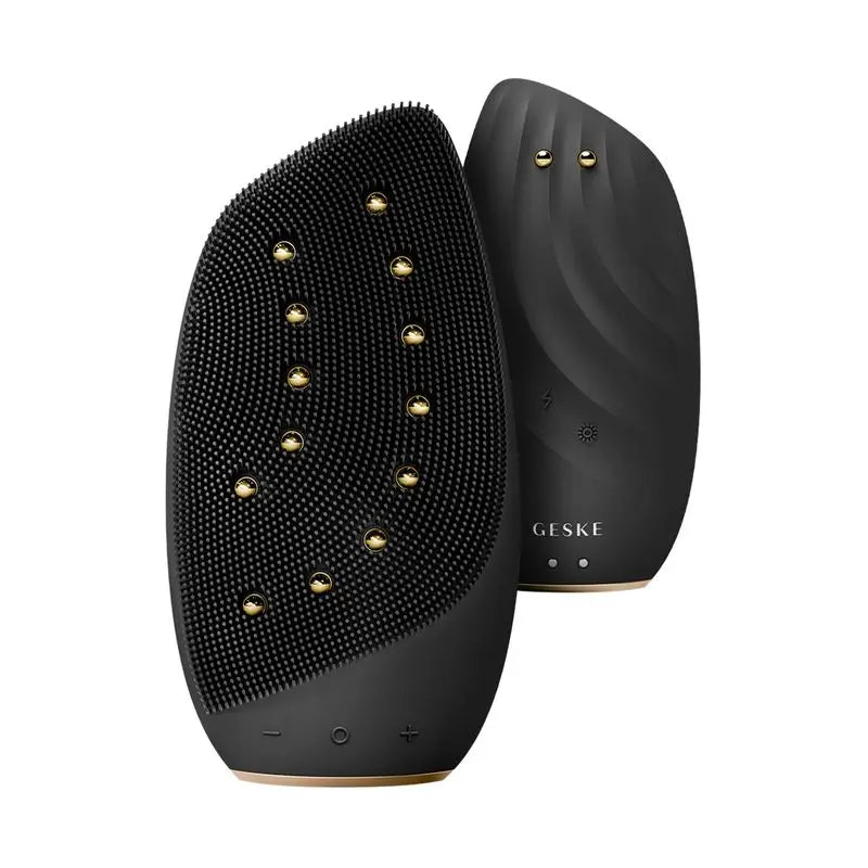 Geske 8 In 1 Black Gold Thermal Sonic Facial Brush & Face Tightener - Black Gold