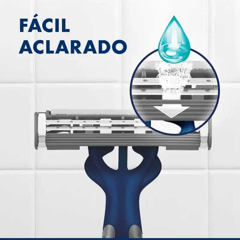 Gillette Blue Ii Max disposable razors X10, 2 blades lubricating gel