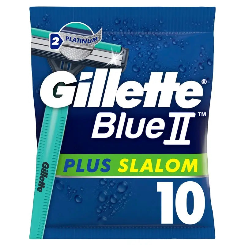 Gillette Blue Ii Plus Slalom Disposable Razors, 10 pcs.