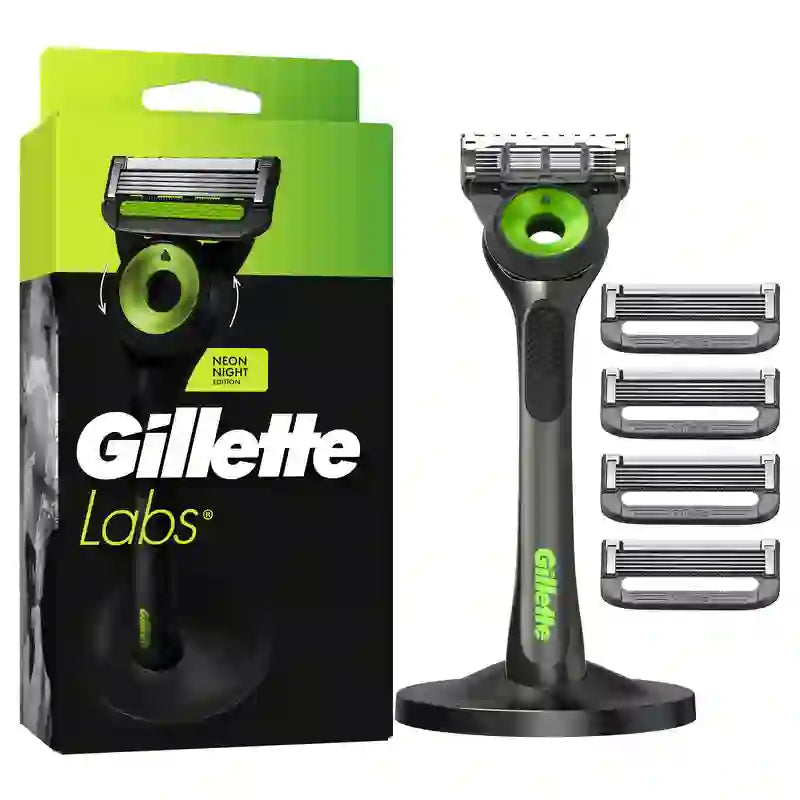 Gillette Exfoliating Bar Machine + 5 Refills + Base