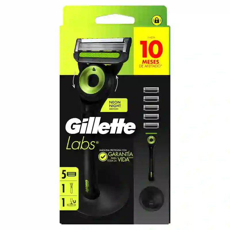 Gillette Exfoliating Bar Machine + 5 Refills + Base