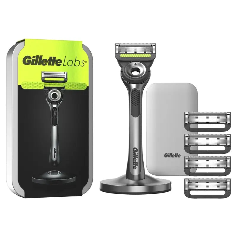 Gillette Labs Razor With Exfoliating Stick + 5 Gillete Refills Pack
